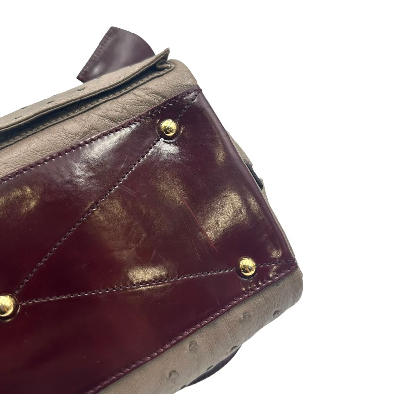 【美收精品】LOEWE 鴕鳥皮手提包 C-572【隔月月中將轉賣至日本 上架期限30天】-12