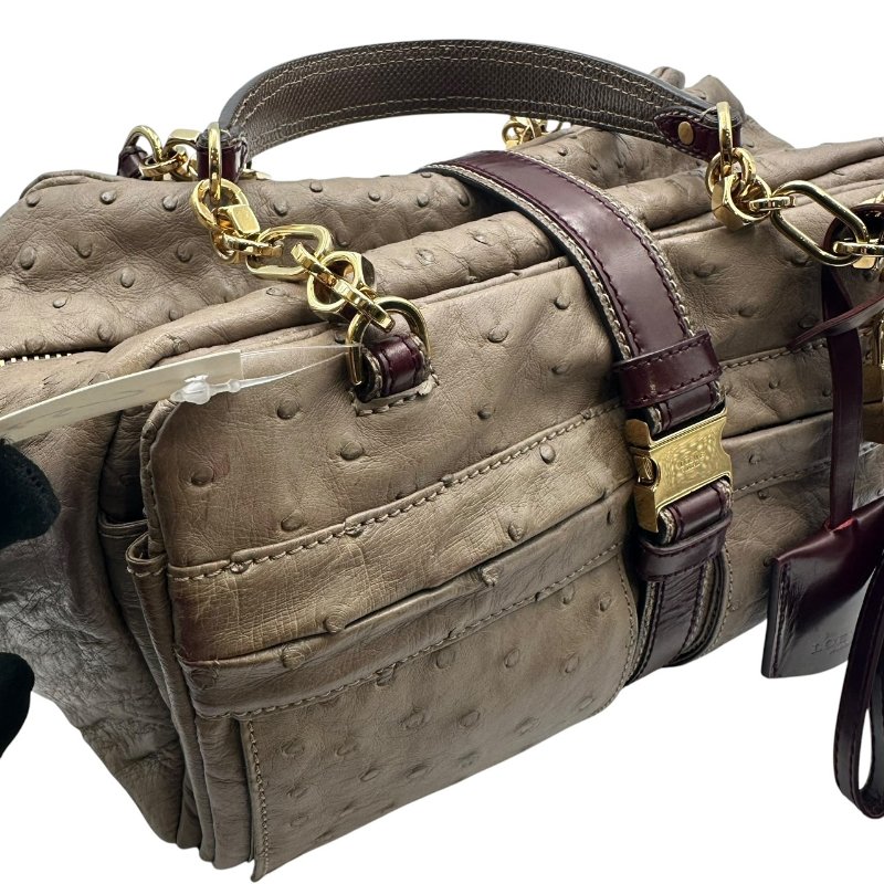 【美收精品】LOEWE 鴕鳥皮手提包 C-572【隔月月中將轉賣至日本 上架期限30天】-15