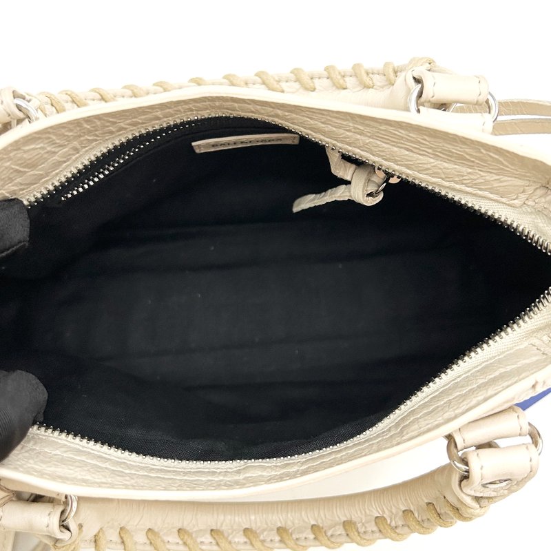 BALENCIAGA LECITY銀扣 mini機車手提肩背斜背包 24*15*8 98新配件塵袋 鏡子-4