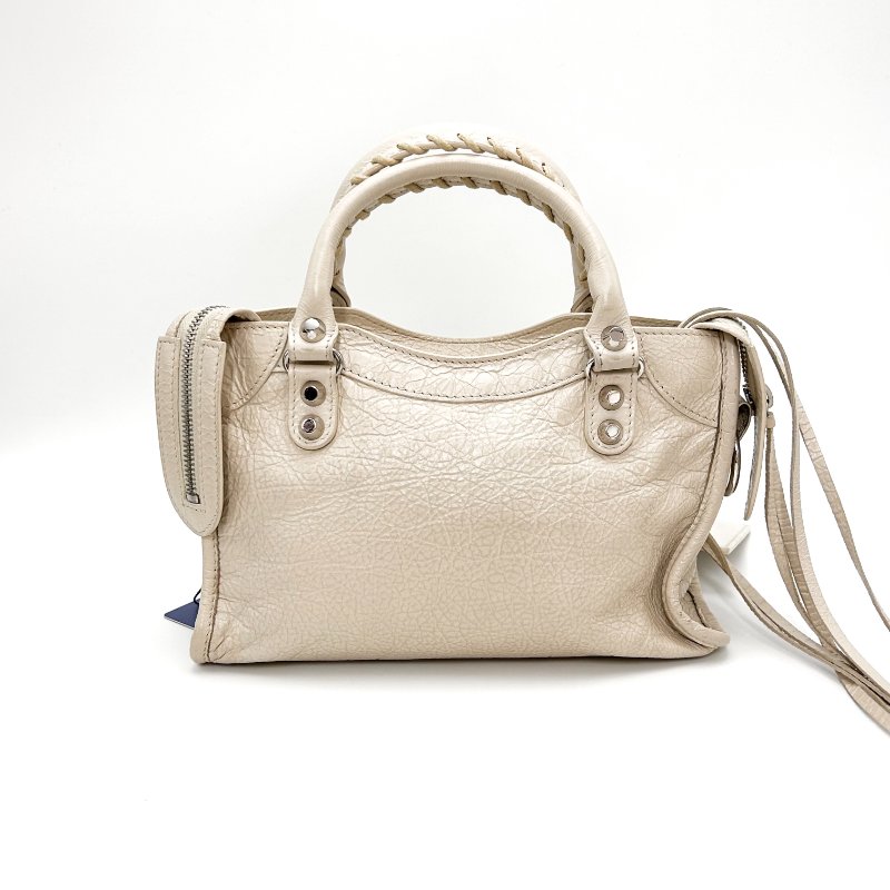 BALENCIAGA LECITY銀扣 mini機車手提肩背斜背包 24*15*8 98新配件塵袋 鏡子-5