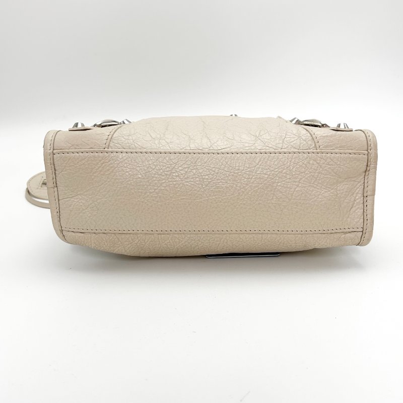 BALENCIAGA LECITY銀扣 mini機車手提肩背斜背包 24*15*8 98新配件塵袋 鏡子-6