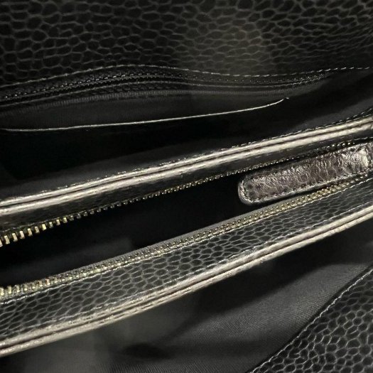 東區正精品㊣CHANEL AS5137 全新香奈兒黑色荔枝紋牛皮金鍊三層拉鍊貝殼包斜背包肩背包 RZ6453-9