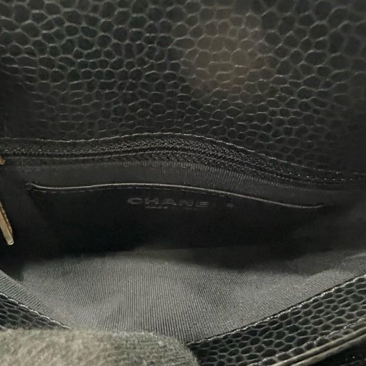 東區正精品㊣CHANEL AS5137 全新香奈兒黑色荔枝紋牛皮金鍊三層拉鍊貝殼包斜背包肩背包 RZ6453-10