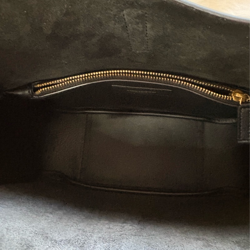 Yves Saint Laurent YSL Le5a7 hobo 肩背手提斜挎包 黑金色-4
