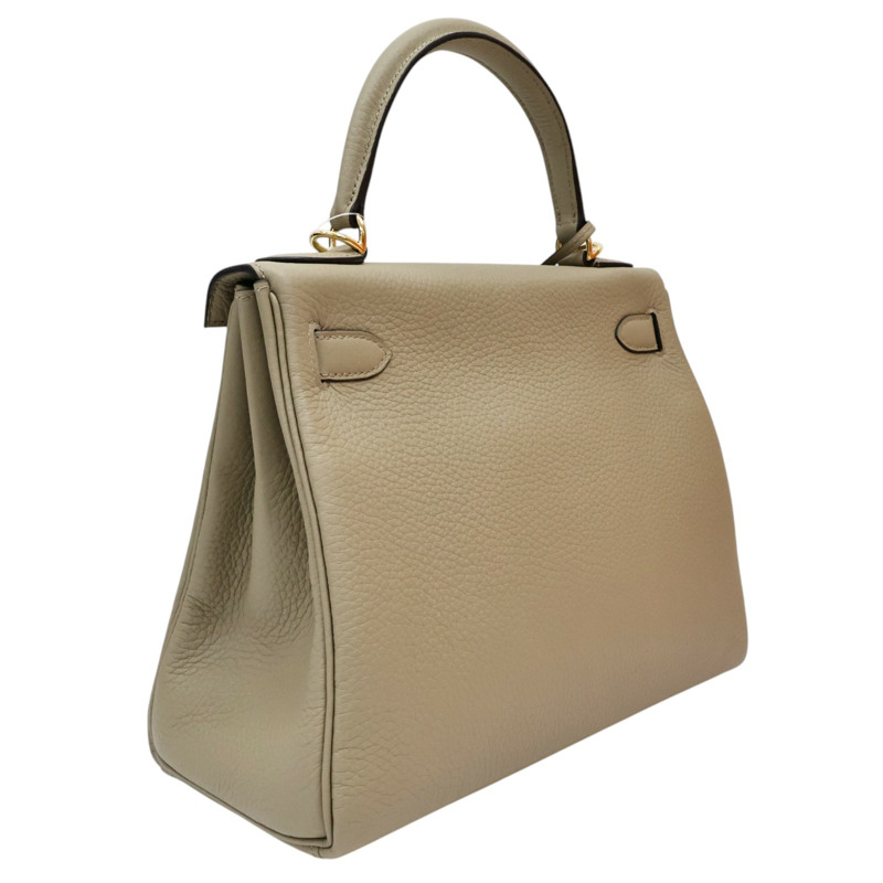 馬爾法米色 Clemence牛皮 Kelly 28 凱莉包 兩用包 W刻 金扣【HERMES 愛馬仕】 H024979CC-1