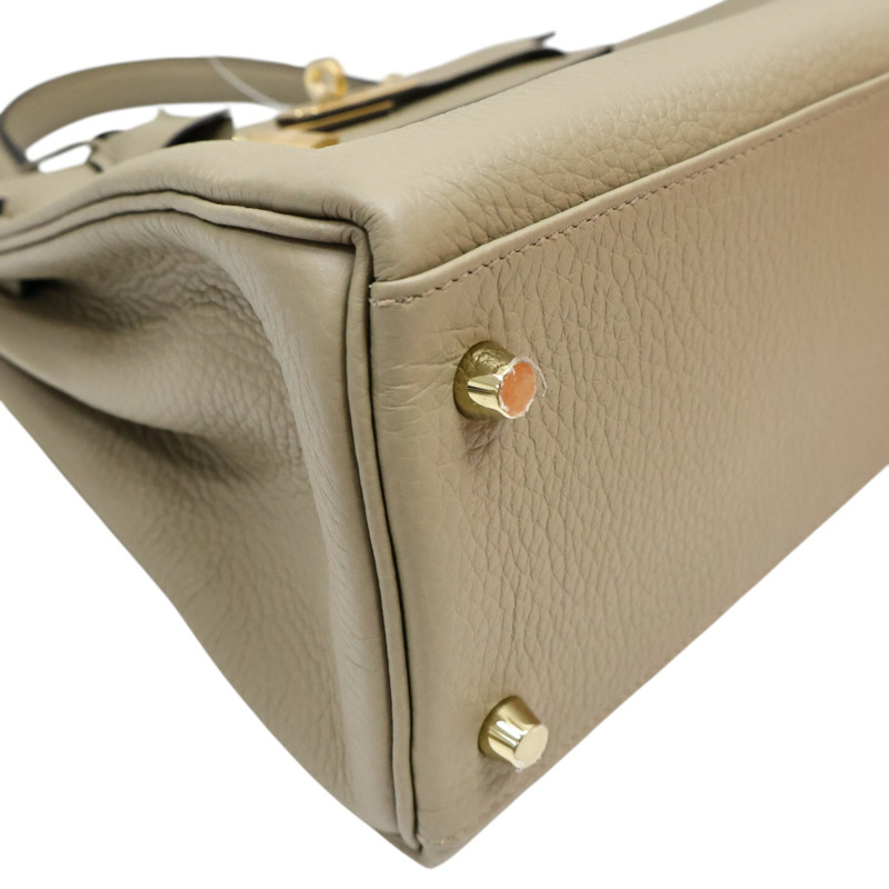 馬爾法米色 Clemence牛皮 Kelly 28 凱莉包 兩用包 W刻 金扣【HERMES 愛馬仕】 H024979CC-8