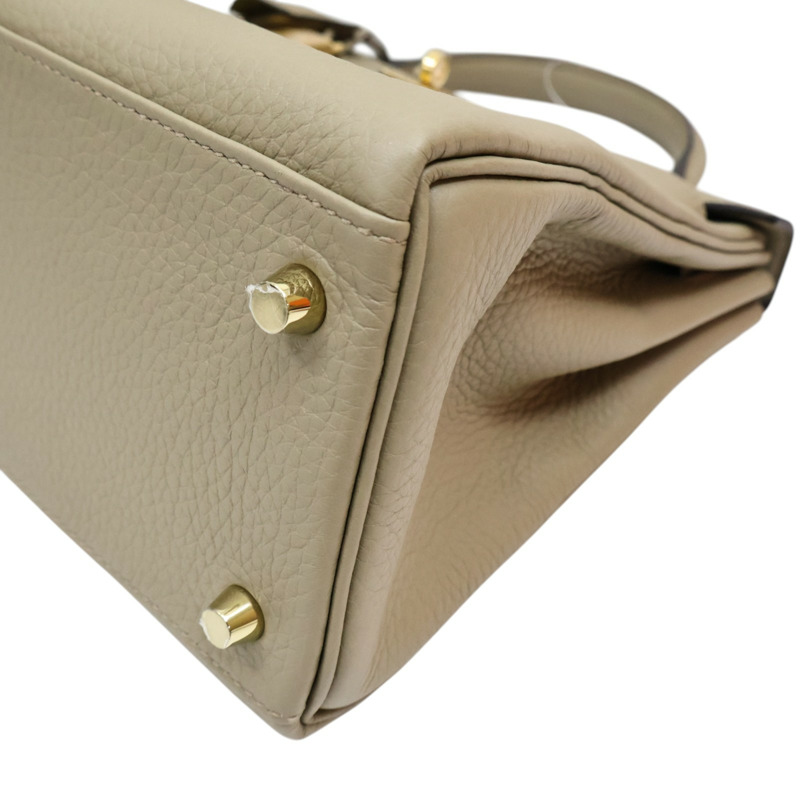 馬爾法米色 Clemence牛皮 Kelly 28 凱莉包 兩用包 W刻 金扣【HERMES 愛馬仕】 H024979CC-9