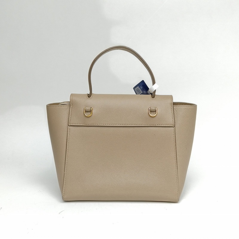 CELINE Belt鯰魚包Nano卡其色牛皮金扣肩背包-2