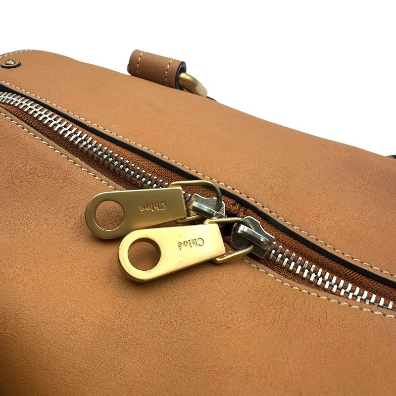 【美收精品】Chloe 橘色手提波士頓包 C-578【隔月月中將轉賣至日本 上架期限30天】-5