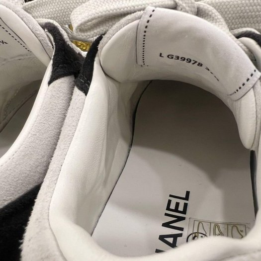 東區正精品㊣CHANEL G39978 全新香奈兒黑白熊貓麂皮雙C休閒鞋運動鞋球鞋 37.5號 RZ6464-7