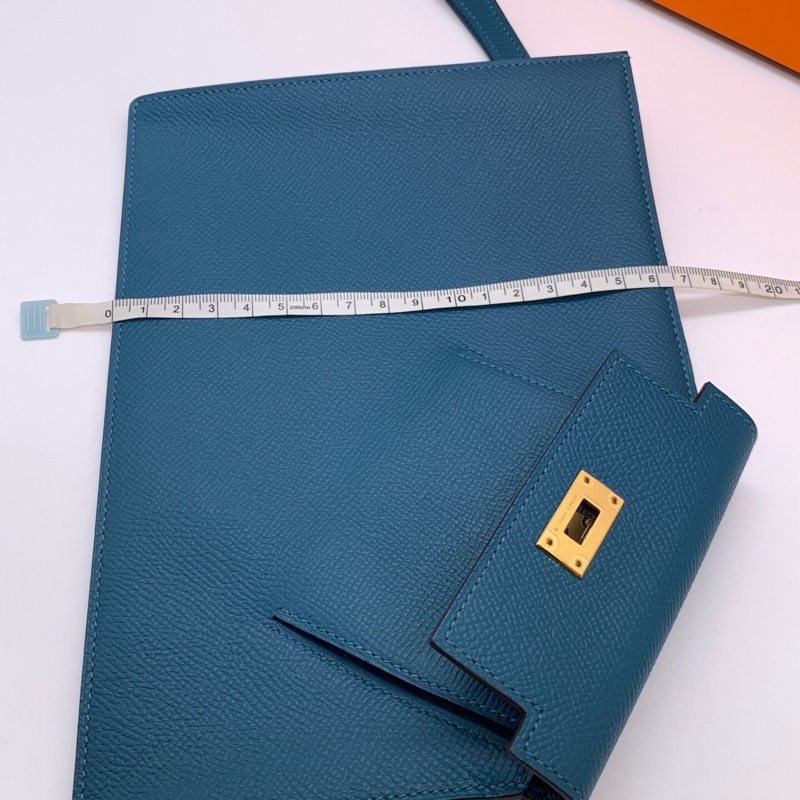 Hermes/愛馬仕 經典款Kelly錢包手抓包 金扣 Y刻-6