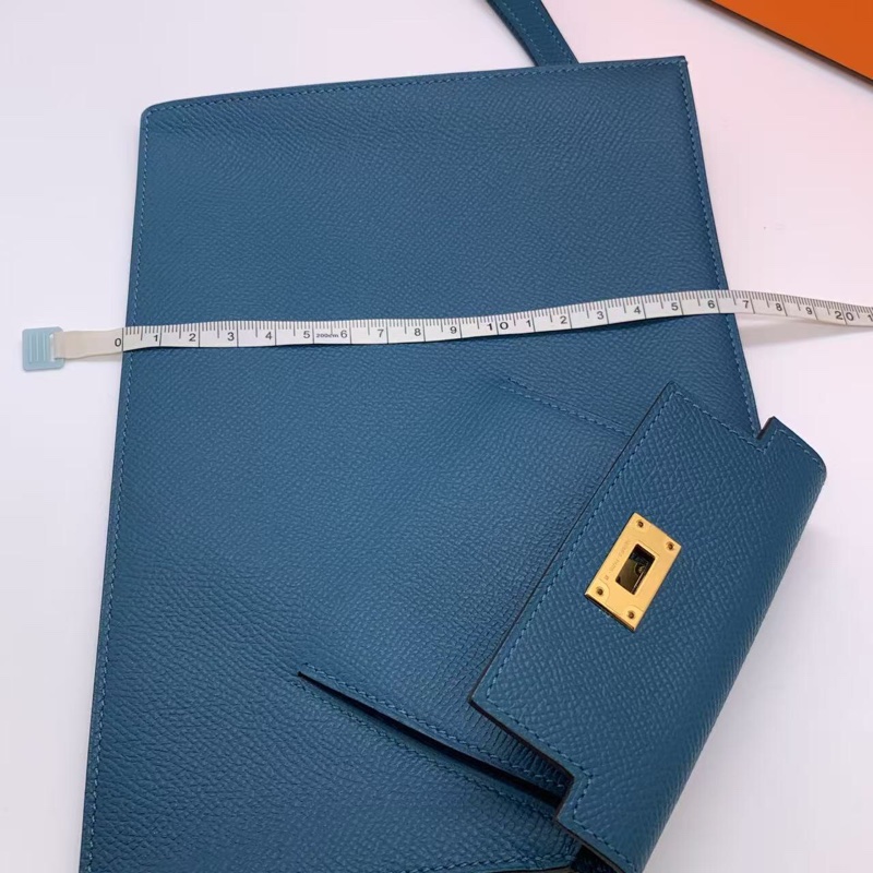 Hermes/愛馬仕 經典款Kelly錢包手抓包 金扣 Y刻-12