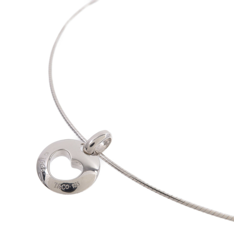 TIFFANY&CO 925純銀Pierced Heart Wire Necklace項鍊-2
