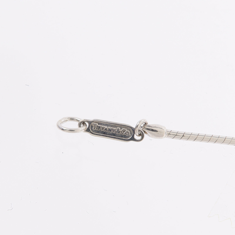 TIFFANY&CO 925純銀Pierced Heart Wire Necklace項鍊-6
