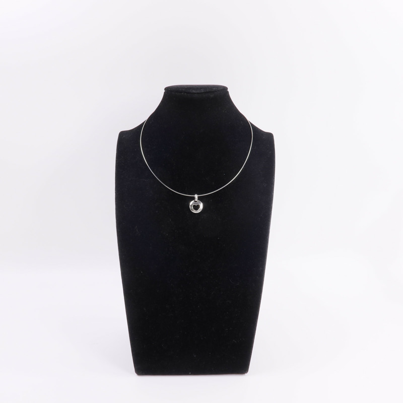 TIFFANY&CO 925純銀Pierced Heart Wire Necklace項鍊-8