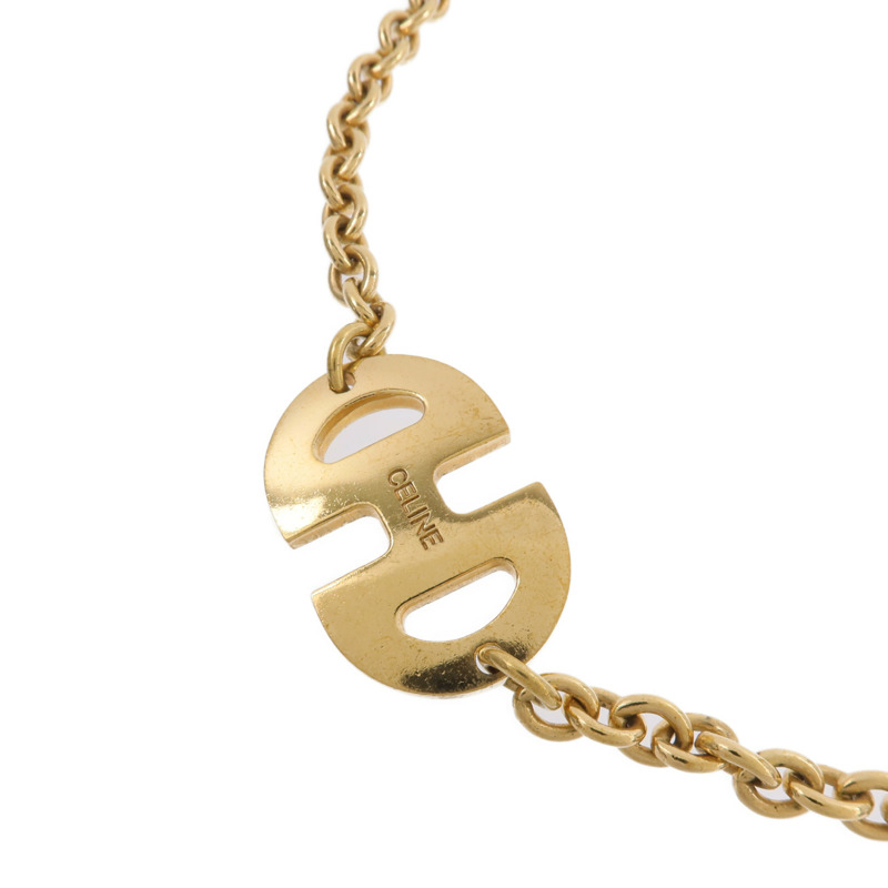 CELINE 金屬Vintage Logo Gold Chain Necklace項鍊-2