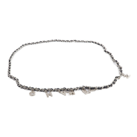 CHANEL 金屬/皮革Chain Belt腰帶