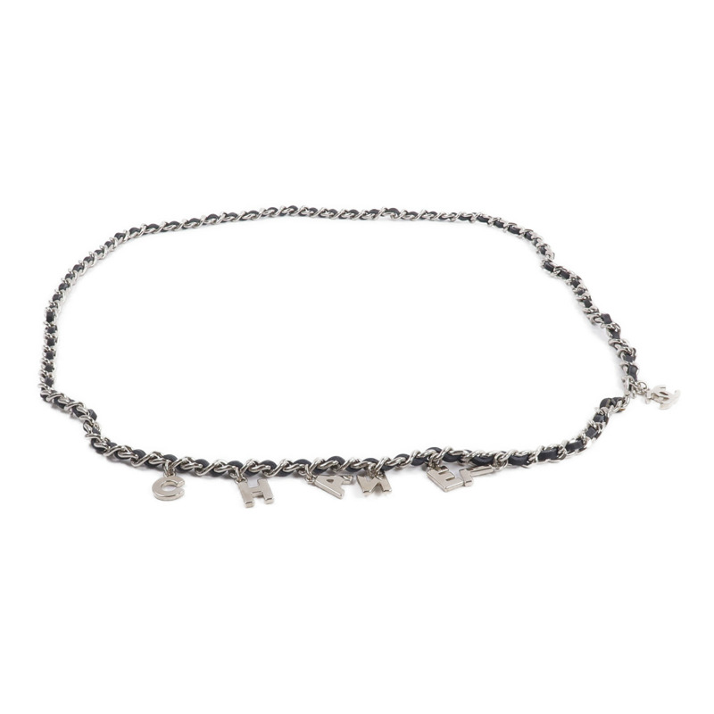 CHANEL 金屬/皮革Chain Belt腰帶-0