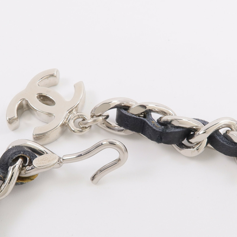 CHANEL 金屬/皮革Chain Belt腰帶-5