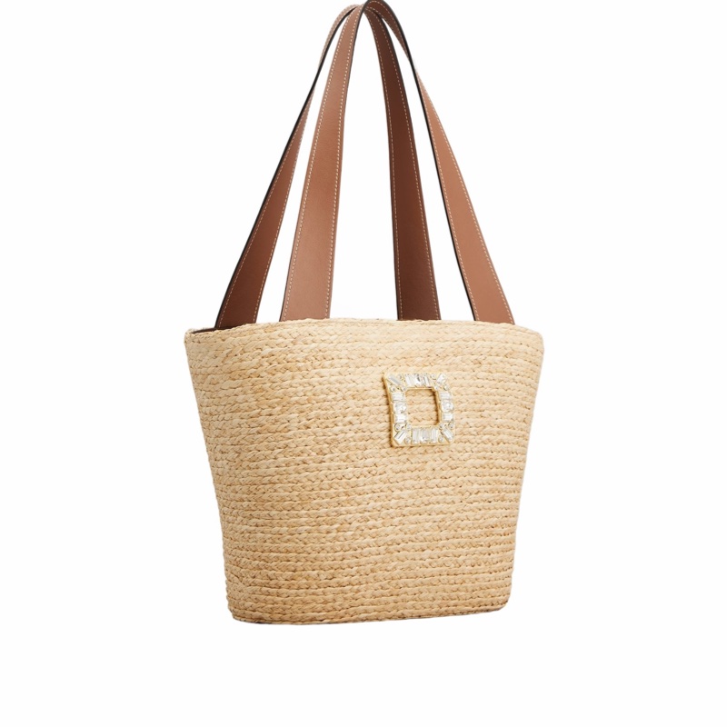 Roger Vivier 女士 拉菲草小號購物袋均碼碼28cm*11cm*20cm-2