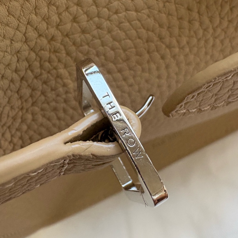 The Row Margaux 10 荔枝紋牛皮 手提肩背包 沙色-1