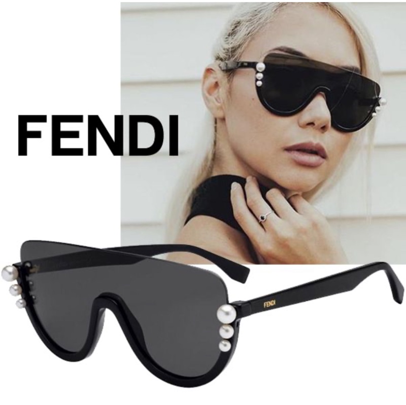 FENDI 珍珠墨鏡 太陽眼鏡-0