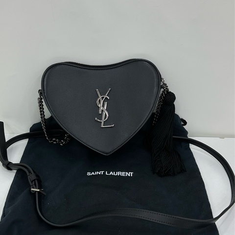 YSL/聖羅蘭 愛心流蘇黑色包