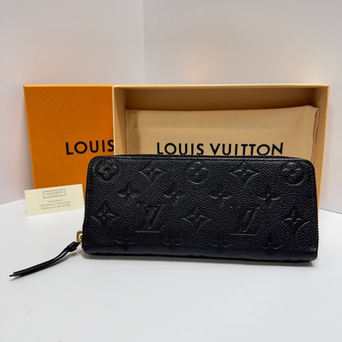 （全新閒置🎁） LV M60171 Clémence牛皮黑老花 長夾【專櫃28,300】