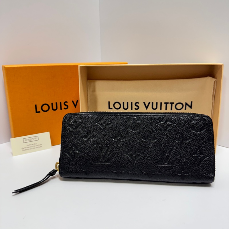 (全新閒置🎁) LV M60171 Clémence牛皮黑老花 長夾【專櫃28,300】-1