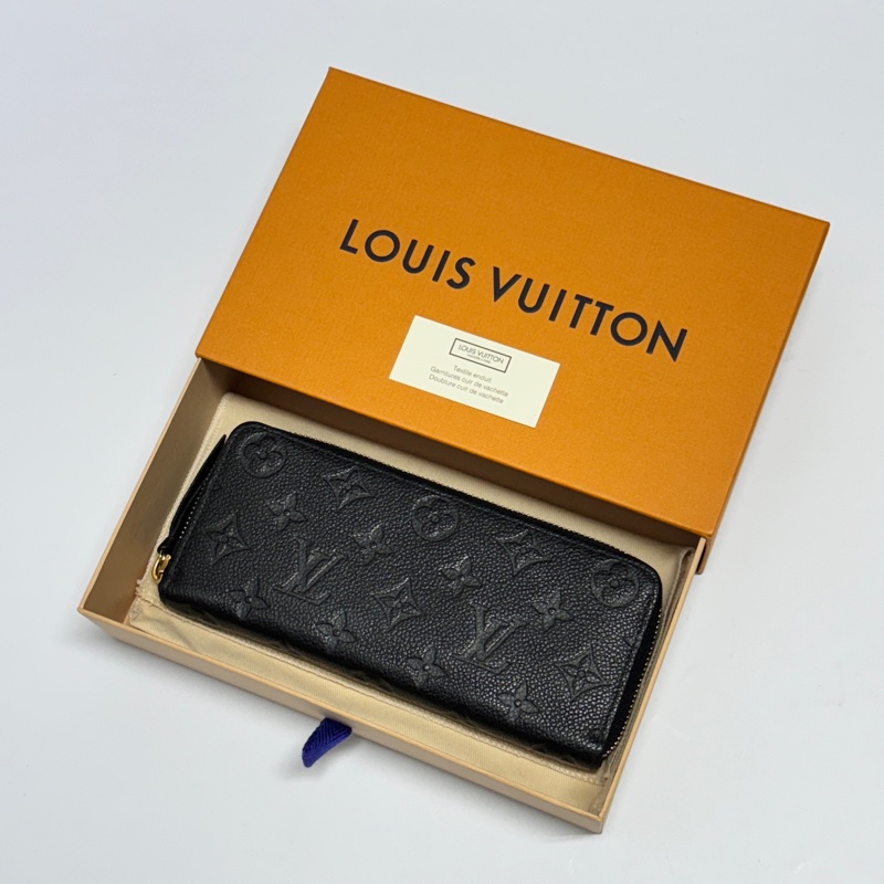 (全新閒置🎁) LV M60171 Clémence牛皮黑老花 長夾【專櫃28,300】-3