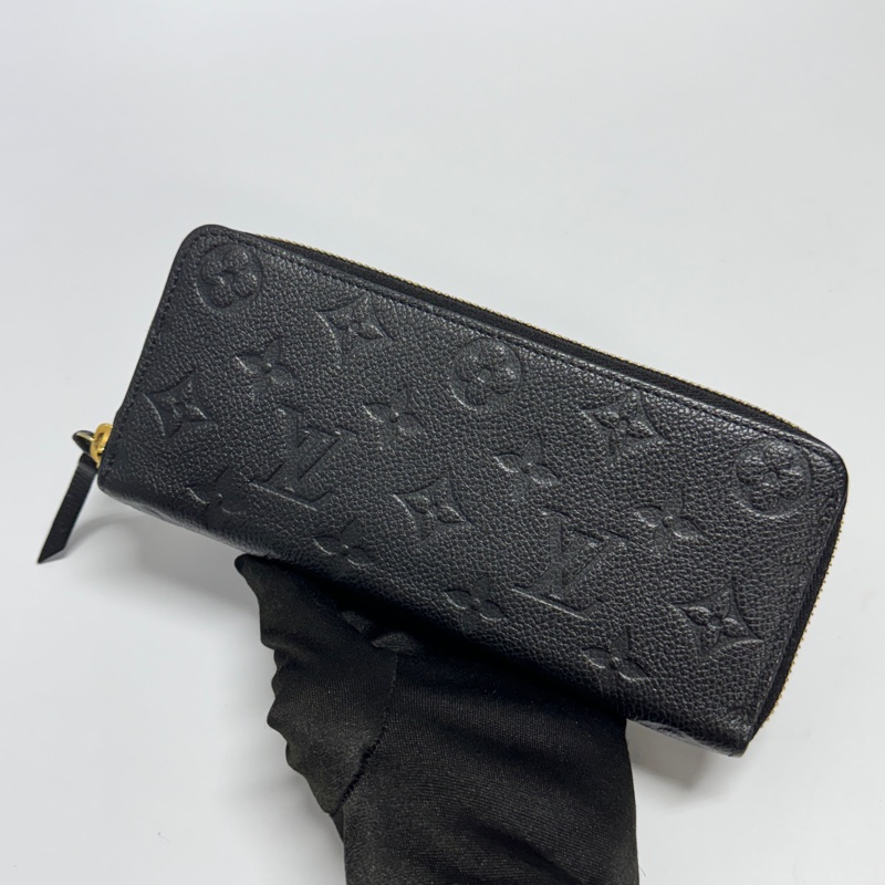 (全新閒置🎁) LV M60171 Clémence牛皮黑老花 長夾【專櫃28,300】-5