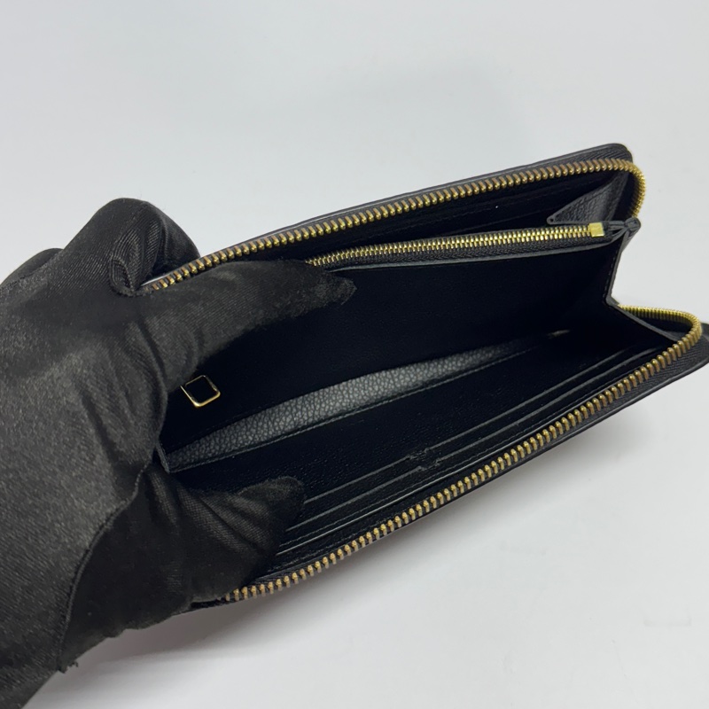 (全新閒置🎁) LV M60171 Clémence牛皮黑老花 長夾【專櫃28,300】-11
