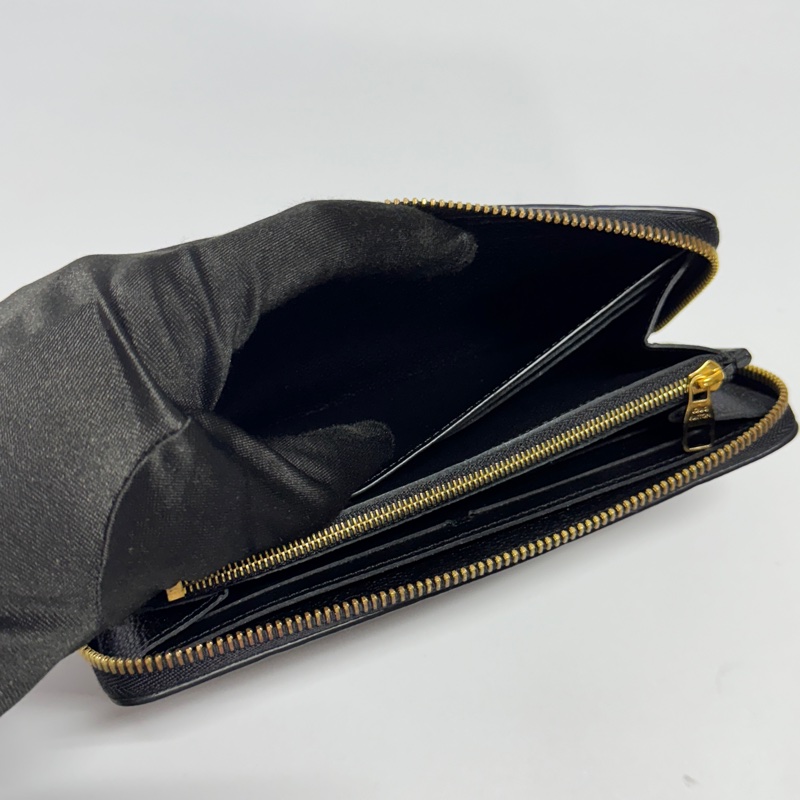 (全新閒置🎁) LV M60171 Clémence牛皮黑老花 長夾【專櫃28,300】-13