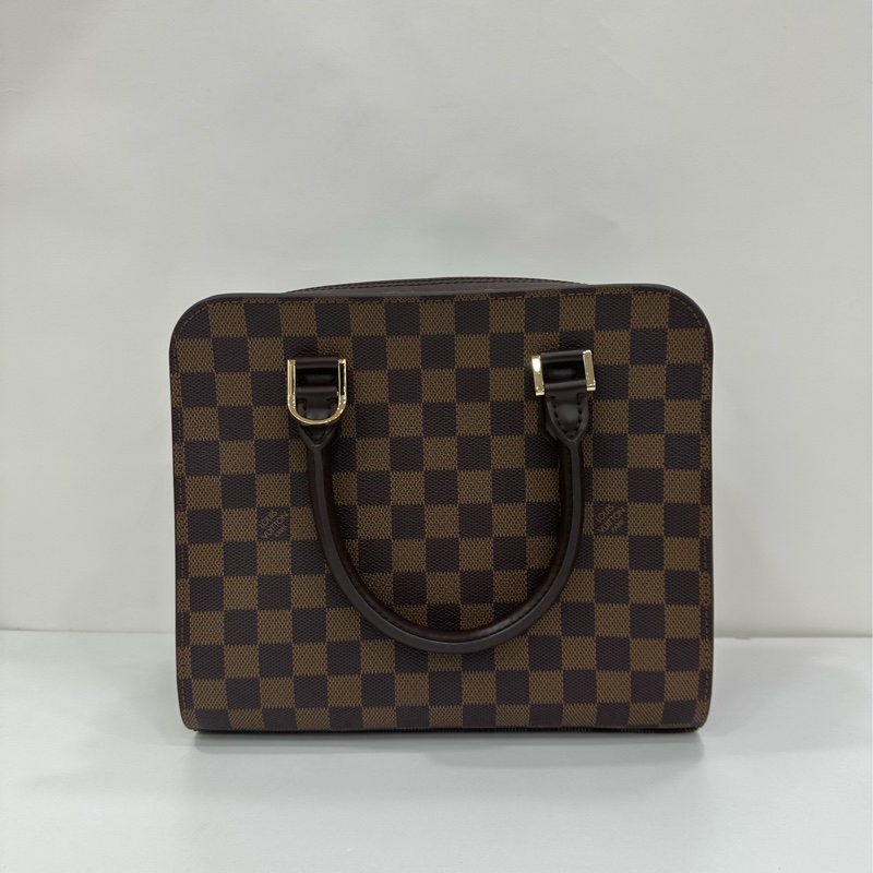 LV路易威登 Triana 經典棕色棋盤豆腐手提包,閒置未使用品 尺寸26*22cm-1