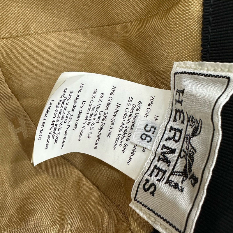 Hermes 愛馬仕 tess milano黑色鴨舌帽 56碼-3
