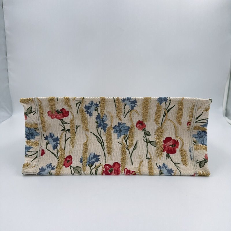 DIOR金色花穗緹花布中號BOOK TOTE托特包-3