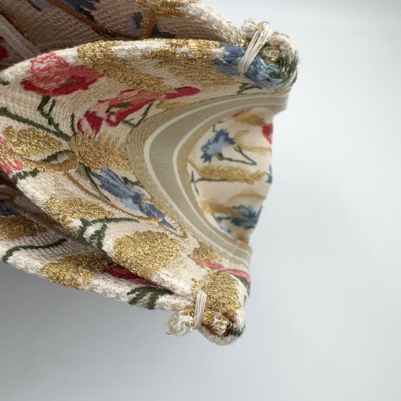 DIOR金色花穗緹花布中號BOOK TOTE托特包-11