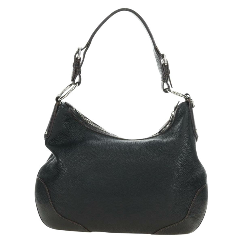 【日本直送】PRADA 黑色銀色皮革肩背包,正品編號 181414SAV-1