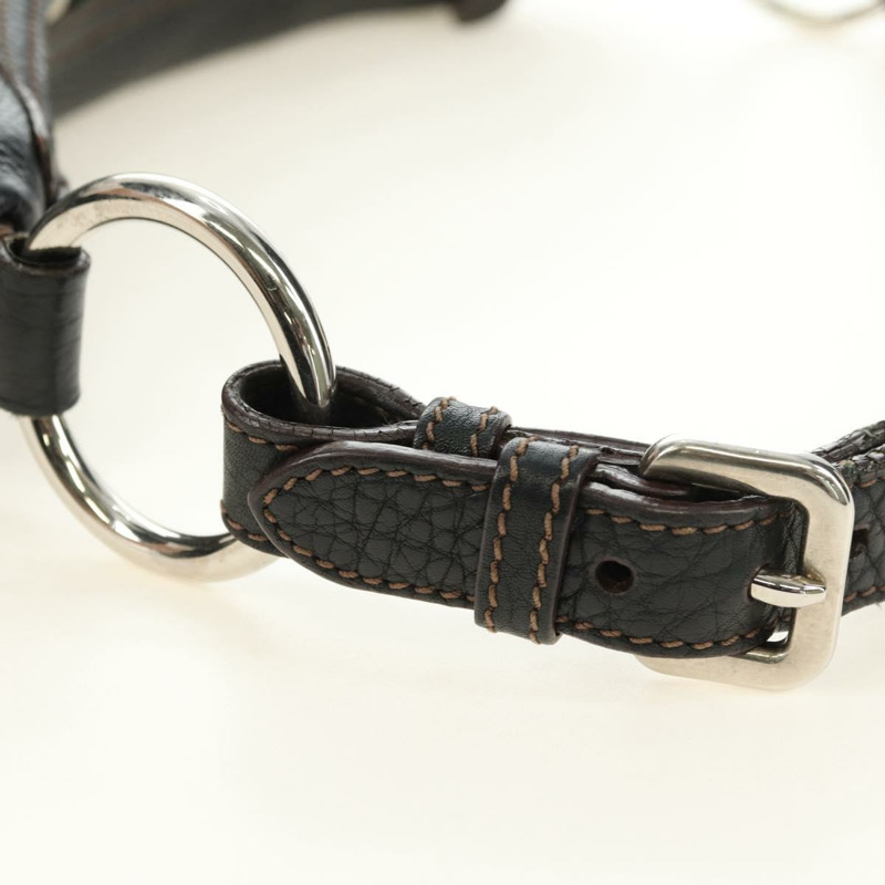 【日本直送】PRADA 黑色銀色皮革肩背包,正品編號 181414SAV-7
