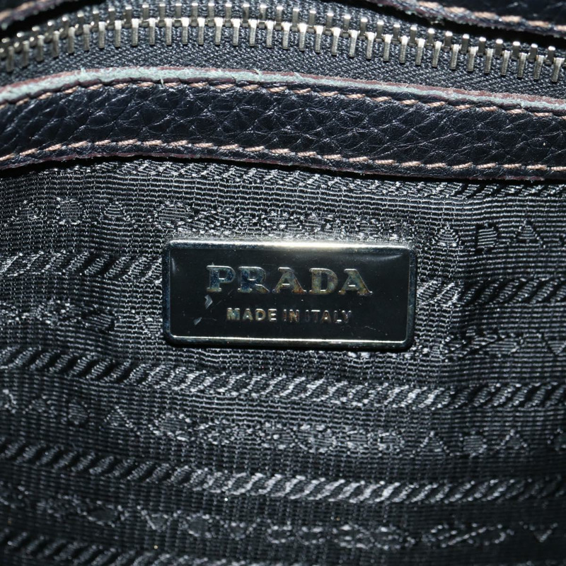 【日本直送】PRADA 黑色銀色皮革肩背包,正品編號 181414SAV-19