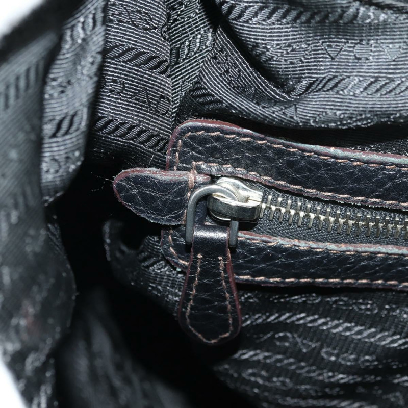 【日本直送】PRADA 黑色銀色皮革肩背包,正品編號 181414SAV-22