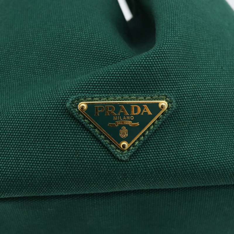 【日本直送】PRADA Kanapa MM 手提包 牛仔布 兩用 綠松石藍 金色 正品 181523A-19