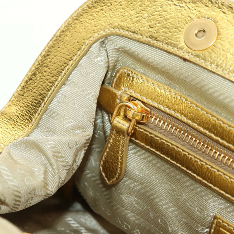 【日本直送】PRADA 鏈條單肩包 拉菲草 米色 金色 正品 181575SAV-22