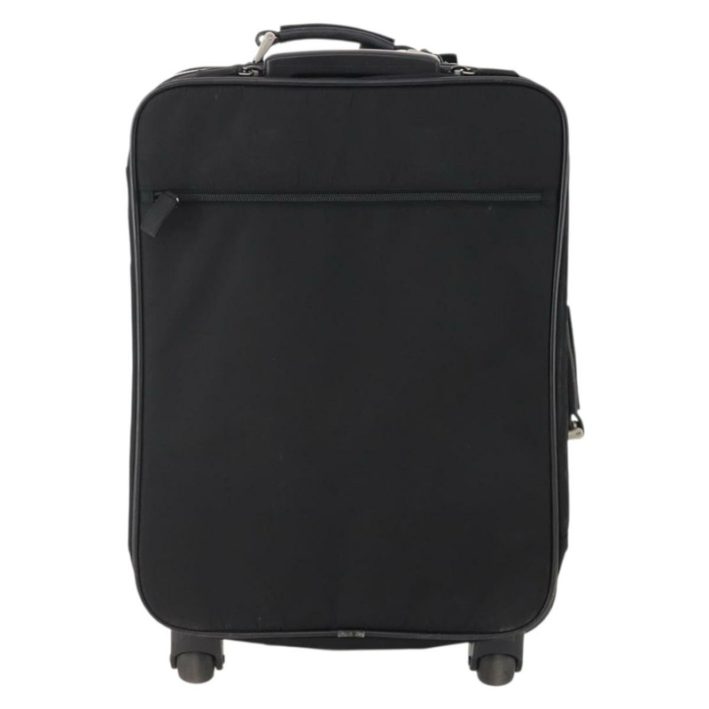 【日本直送】PRADA 黑色銀色尼龍手提箱 Auth 181553A-1