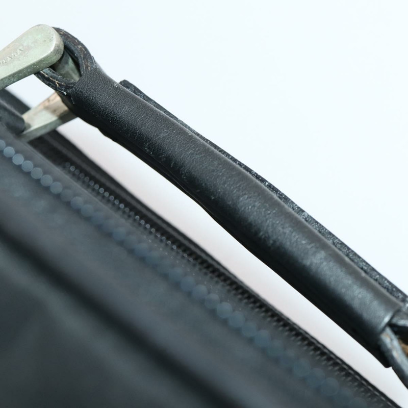 【日本直送】PRADA 黑色銀色尼龍手提箱 Auth 181553A-4