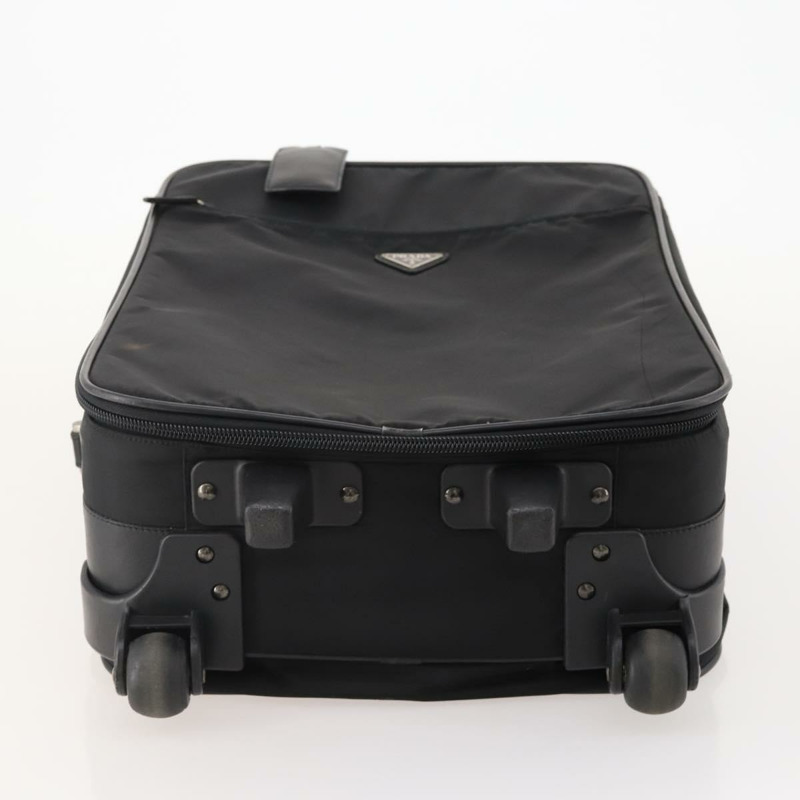 【日本直送】PRADA 黑色銀色尼龍手提箱 Auth 181553A-5