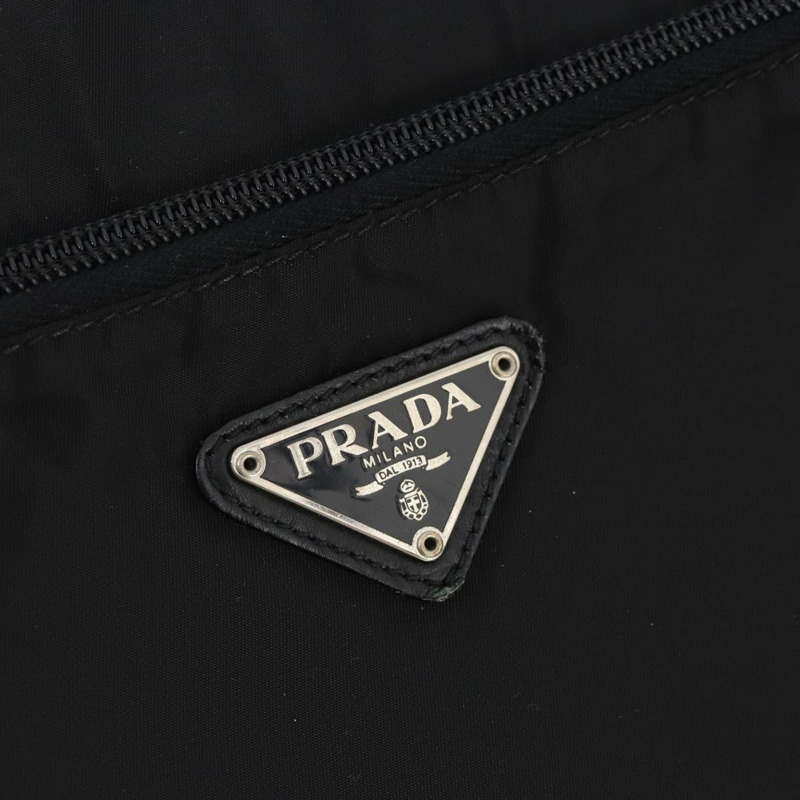 【日本直送】PRADA 黑色銀色尼龍手提箱 Auth 181553A-18