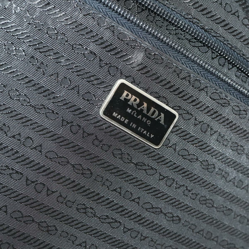 【日本直送】PRADA 黑色銀色尼龍手提箱 Auth 181553A-21