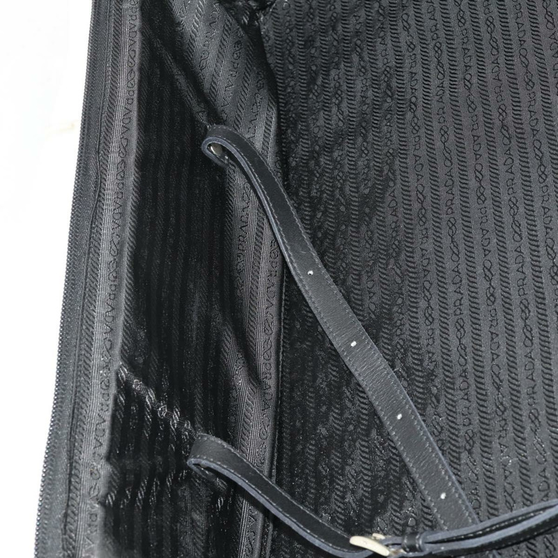 【日本直送】PRADA 黑色銀色尼龍手提箱 Auth 181553A-26