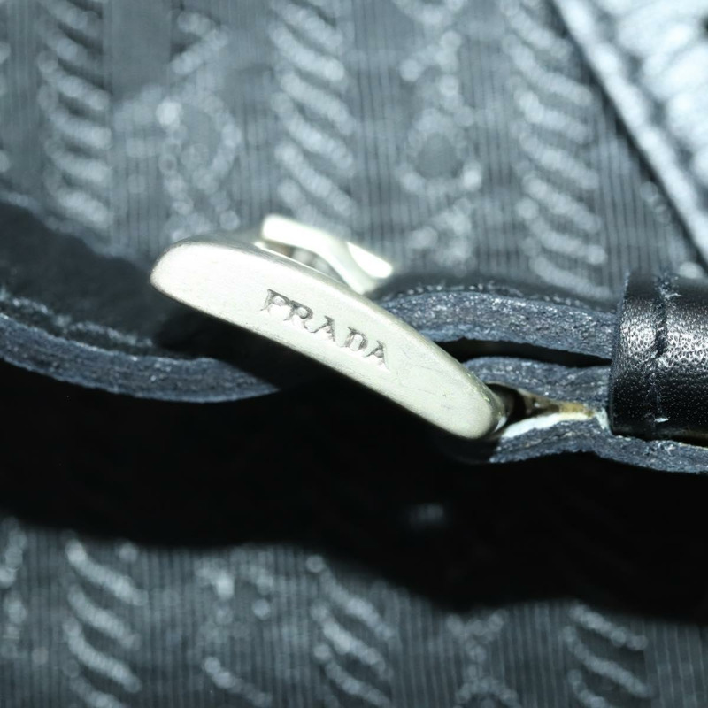 【日本直送】PRADA 黑色銀色尼龍手提箱 Auth 181553A-27